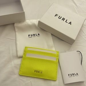 NWT Furla neon wallet
